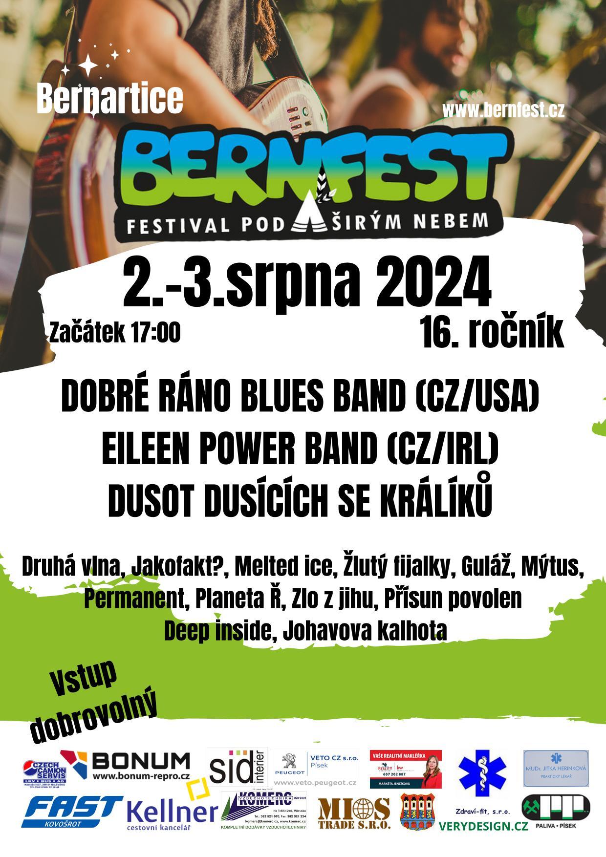 Pozvánka na BERNFEST festival pod širým nebem